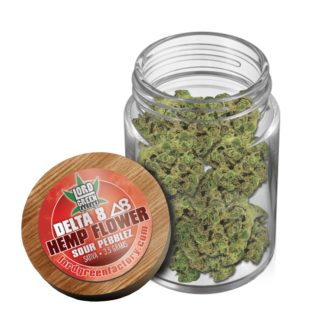 Sour Pebblez Delta-8 Hemp Flower Top Shelf Jar